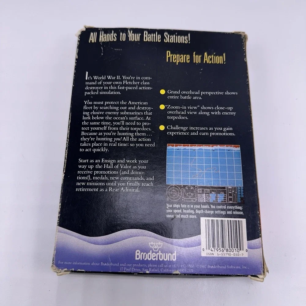 Search And Destroy Broderbund IBM PC TANDY BOX ONLY NO GAME Vintage